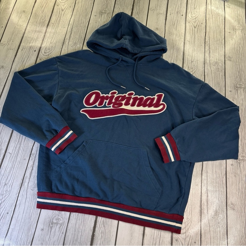 ORIGINAL USE Women's size M Pullover Sweatshirt Hoodie w/Pockets Blue Pre-Owned.